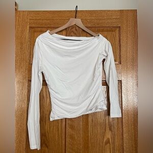 NWOT A&F Off The Shoulder Shirt (white)